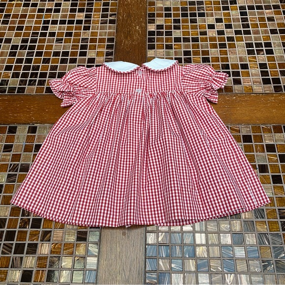 Stitchy Fish Embroidered Mini Mouse Gingham Dress - Picture 6 of 8